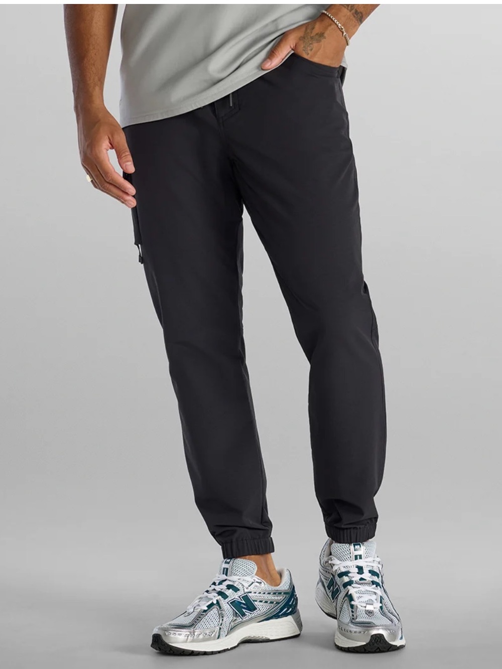 BYLT Ripstop Jogger black cargo pocket size SM